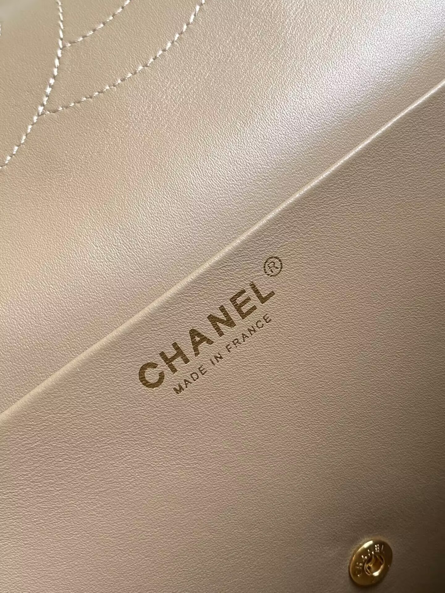 CH**EL SUEDE CALFSKIN SOUPLISSIMO MAXI FLAP DARK BEIGE (38*25*11cm)